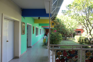 Freshly painted hospital rooms at NPH Haiti